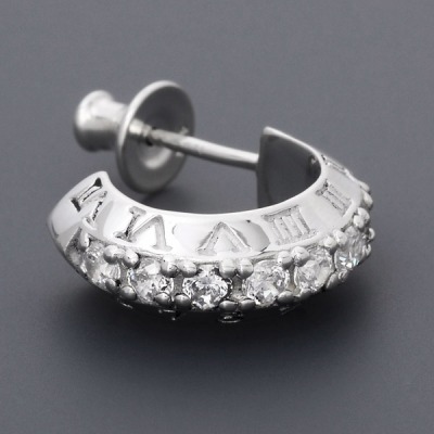 シルバーフープピアス(片耳用)