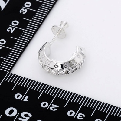 シルバーフープピアス(片耳用)