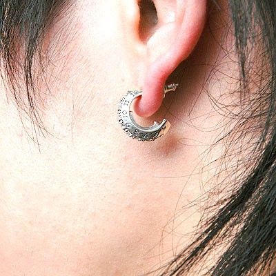 シルバーフープピアス(片耳用)