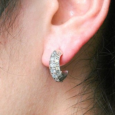 シルバーフープピアス(片耳用)