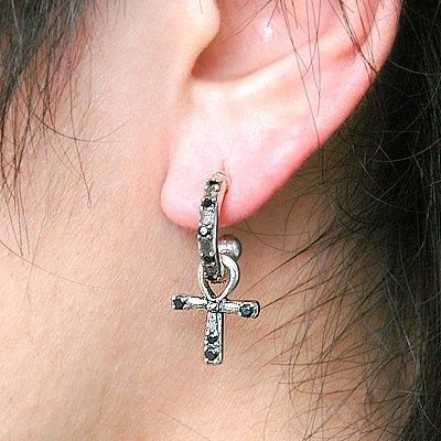 シルバーフープピアス(片耳用)