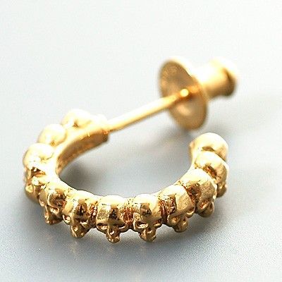 シルバーフープピアス(片耳用)