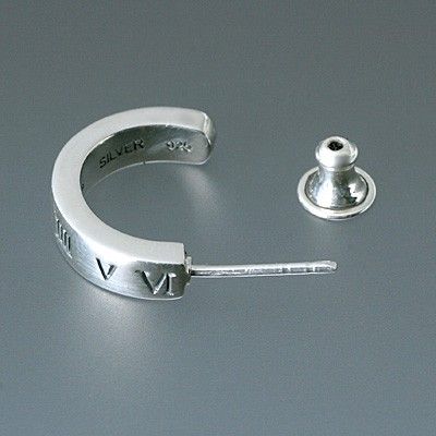 シルバーフープピアス(片耳用)