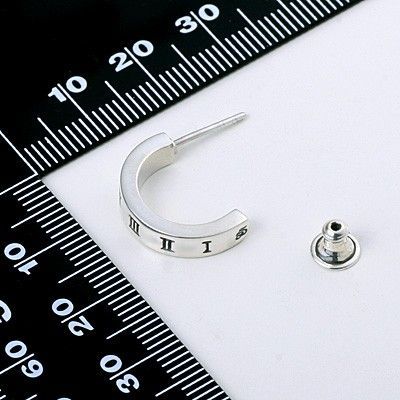 シルバーフープピアス(片耳用)