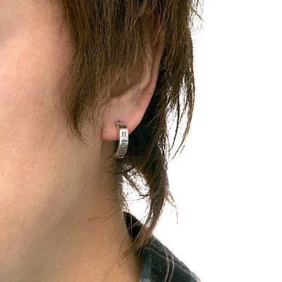 シルバーフープピアス(片耳用)