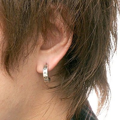 シルバーフープピアス(片耳用)