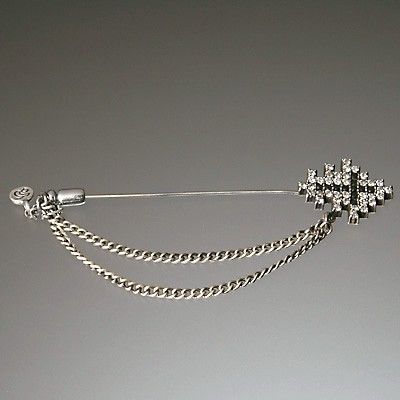 シルバーピンブローチ