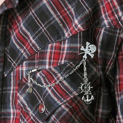 シルバーピンブローチ