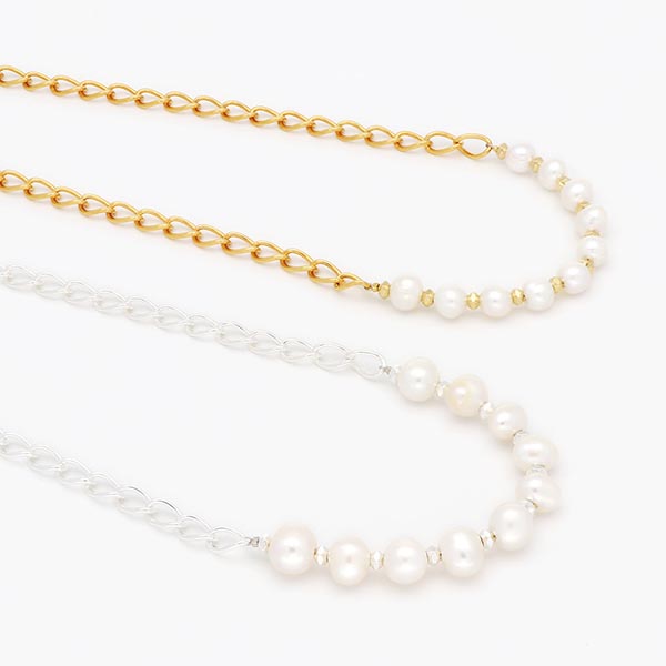 淡水パールペアネックレス