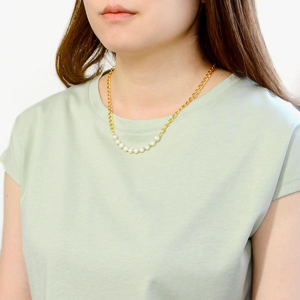 淡水パールペアネックレス