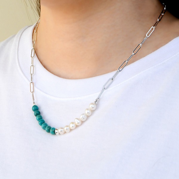 淡水パールペアネックレス