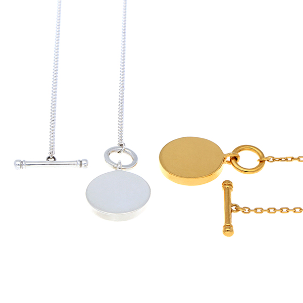 シルバーペアネックレス