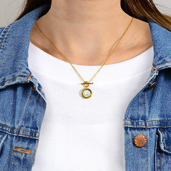 シルバーペアネックレス