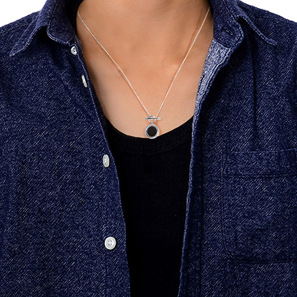 シルバーペアネックレス