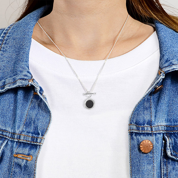 シルバーペアネックレス