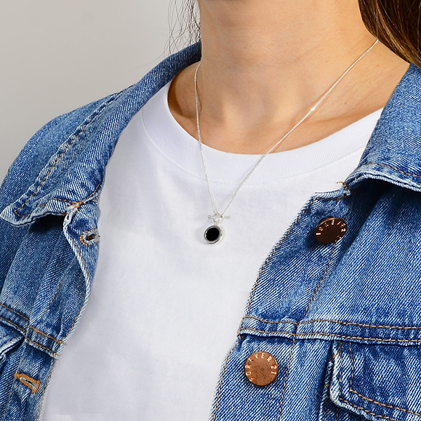 シルバーペアネックレス