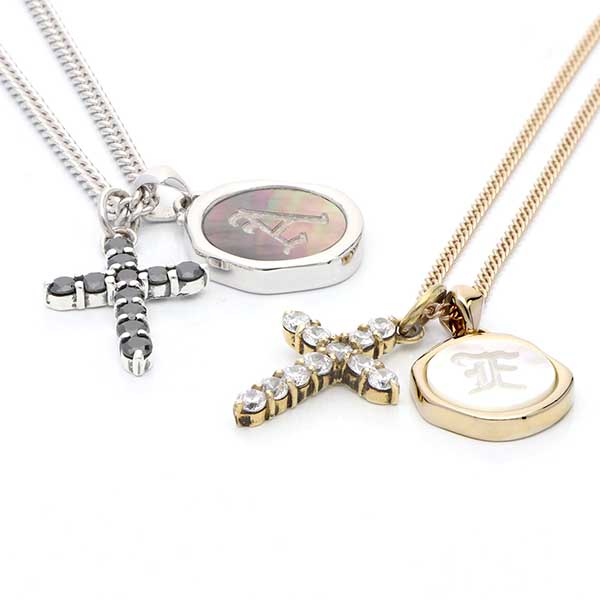 シルバーペアネックレス