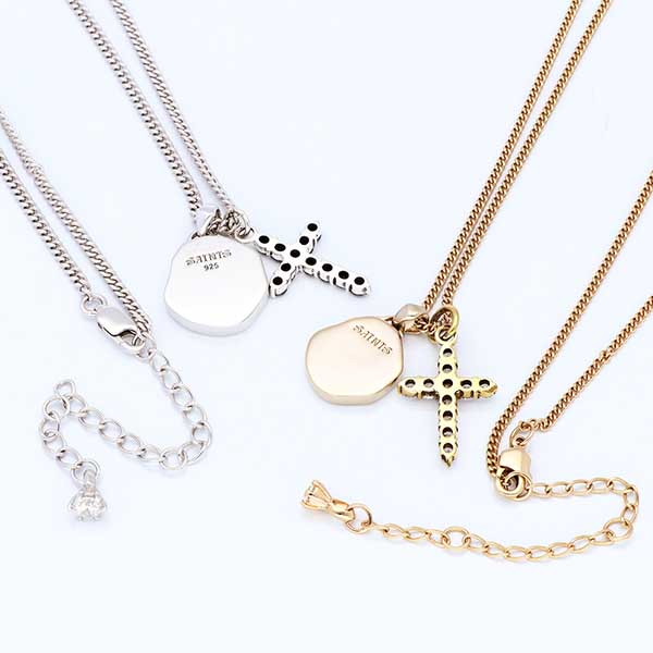 シルバーペアネックレス