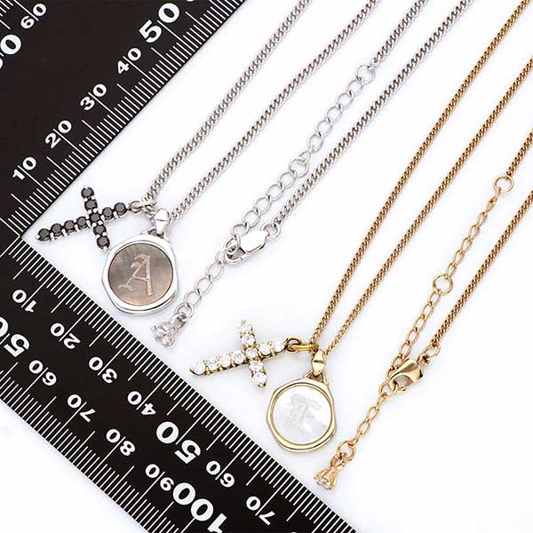 シルバーペアネックレス