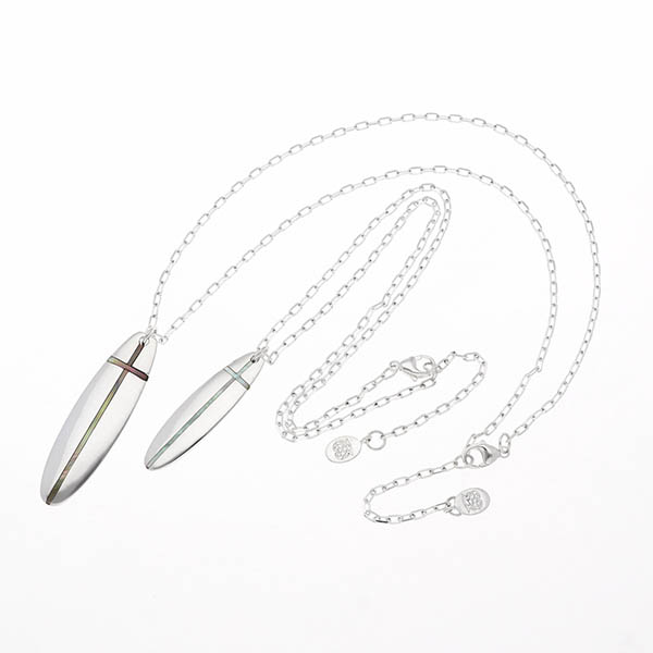 シルバーペアネックレス