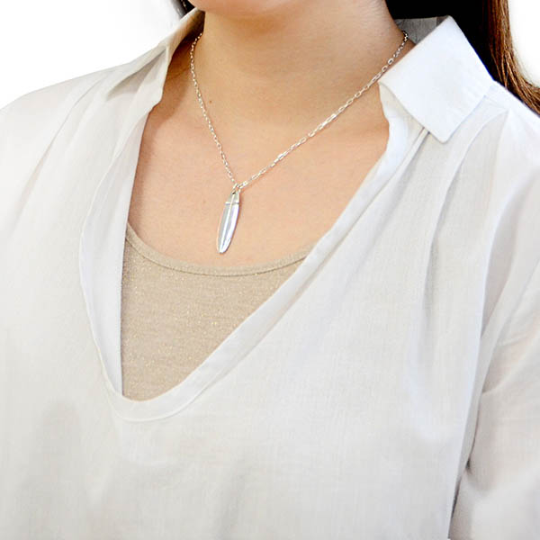 シルバーペアネックレス