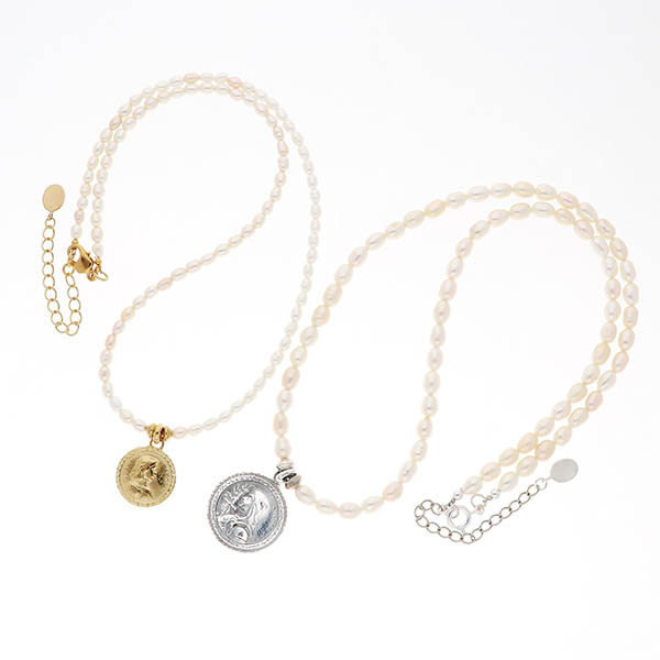 淡水パールペアネックレス