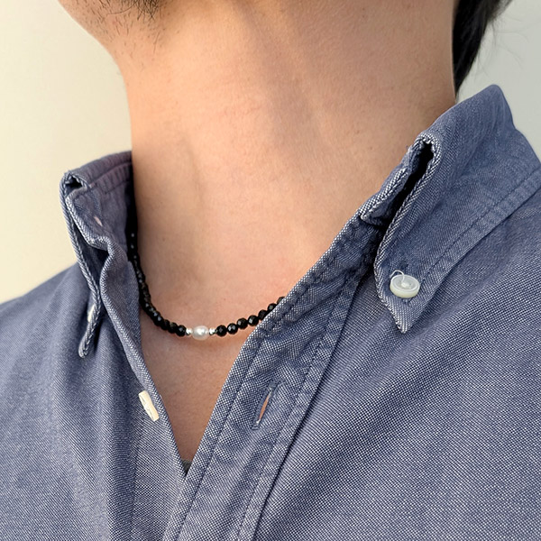 ビーズペアネックレス