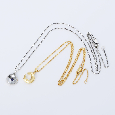 シルバーペアネックレス