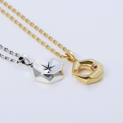 シルバーペアネックレス