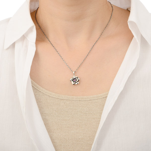 シルバーペアネックレス