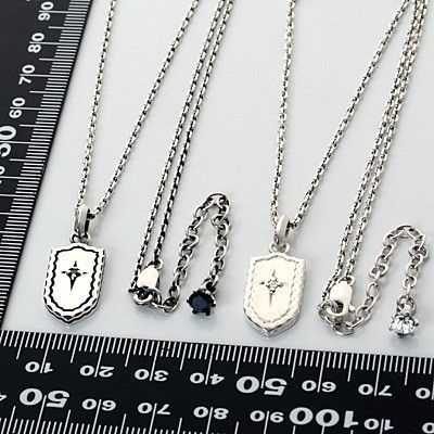 シルバーペアネックレス