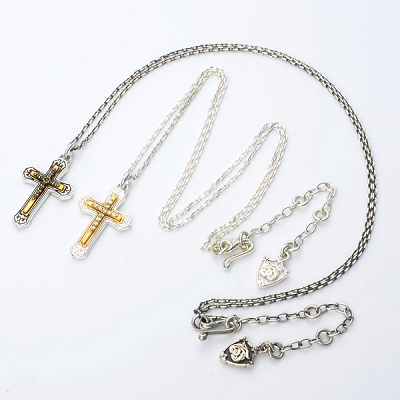 シルバーペアネックレス