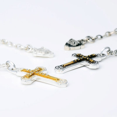 シルバーペアネックレス