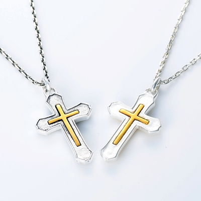 シルバーペアネックレス