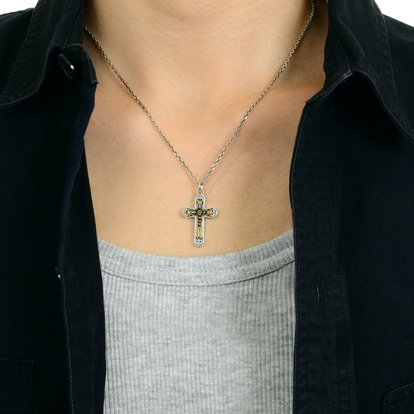 シルバーペアネックレス