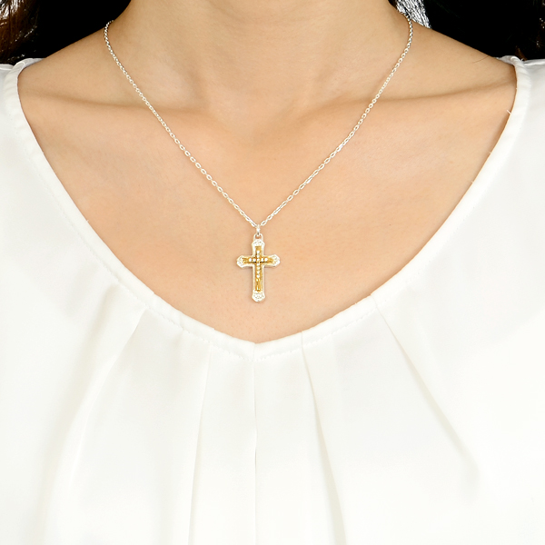 シルバーペアネックレス