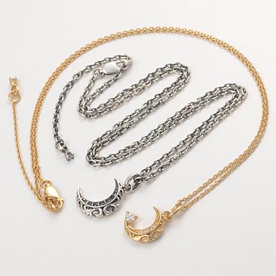 シルバーペアネックレス