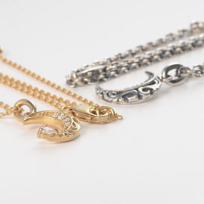 シルバーペアネックレス