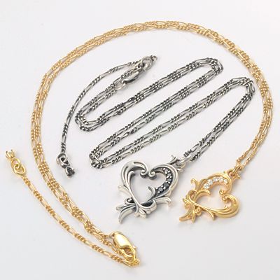 シルバーペアネックレス