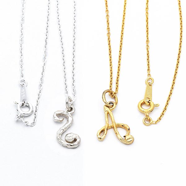 シルバーペアネックレス