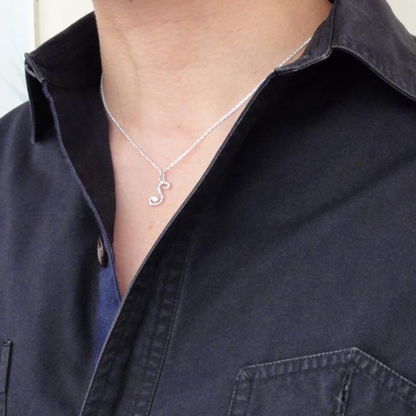 シルバーペアネックレス