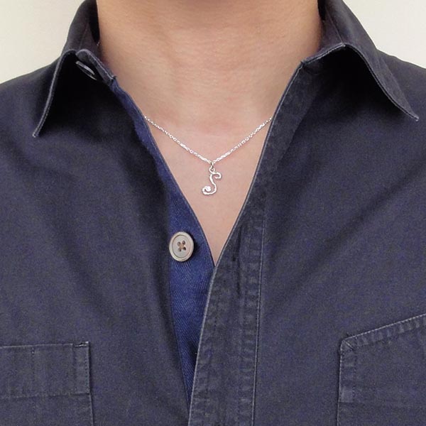 シルバーペアネックレス