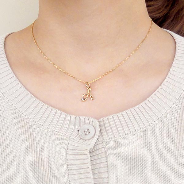 シルバーペアネックレス