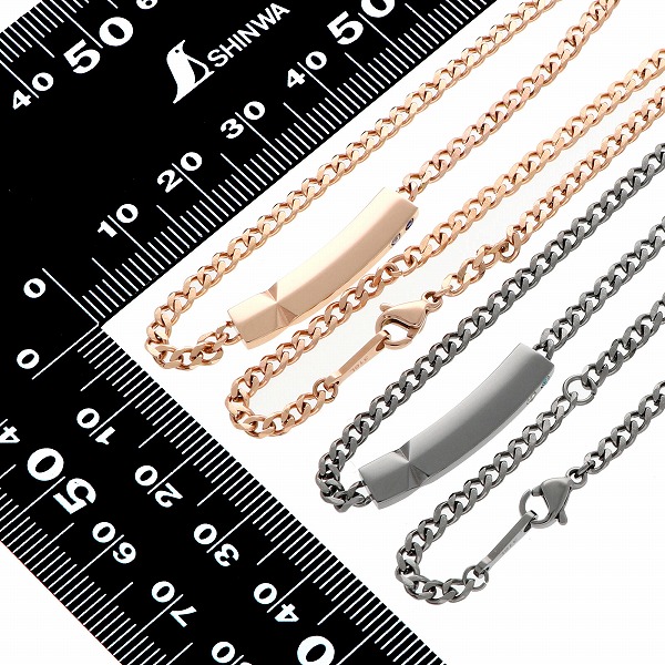 ステンレスペアネックレス