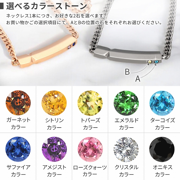 ステンレスペアネックレス