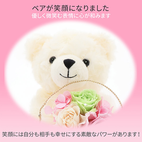 母の日 プリザーブドフラワーテディ  レッド