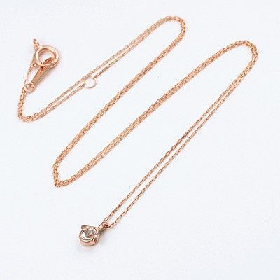 ピンクゴールドネックレス