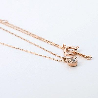 ピンクゴールドネックレス