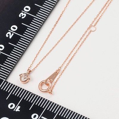 ピンクゴールドネックレス