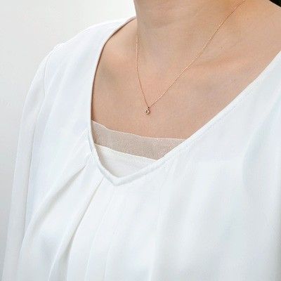 ピンクゴールドネックレス